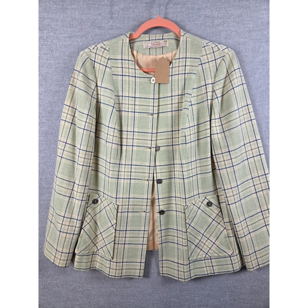 Young Pendleton Virgin Wool Blazer Jacket Size 16 Lined Old Money Retro USA
